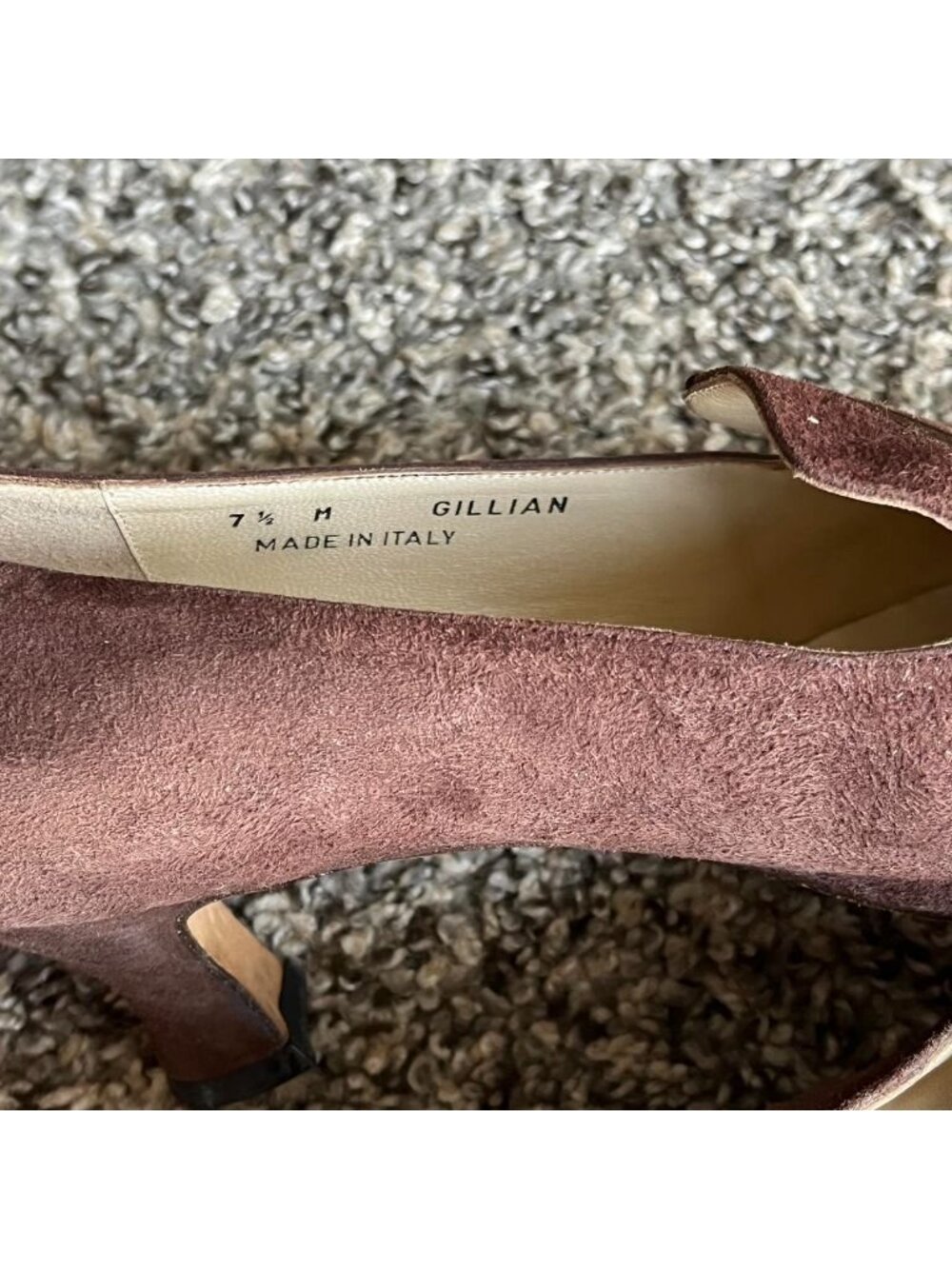 Bally Brown Suede Kitten Heels Size 7.5 Feminine Coquette Dainty Businesswoman - Picture 8 of 8